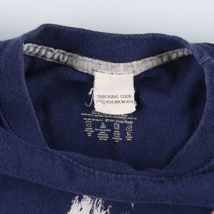 Fruit of the Loom THE BEATLES Band T-shirt (Men's size S) cotton navy blue type Vintage Second Hand