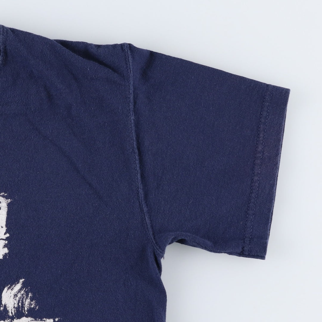 Fruit of the Loom THE BEATLES Band T-shirt (Men's size S) cotton navy blue type Vintage Second Hand