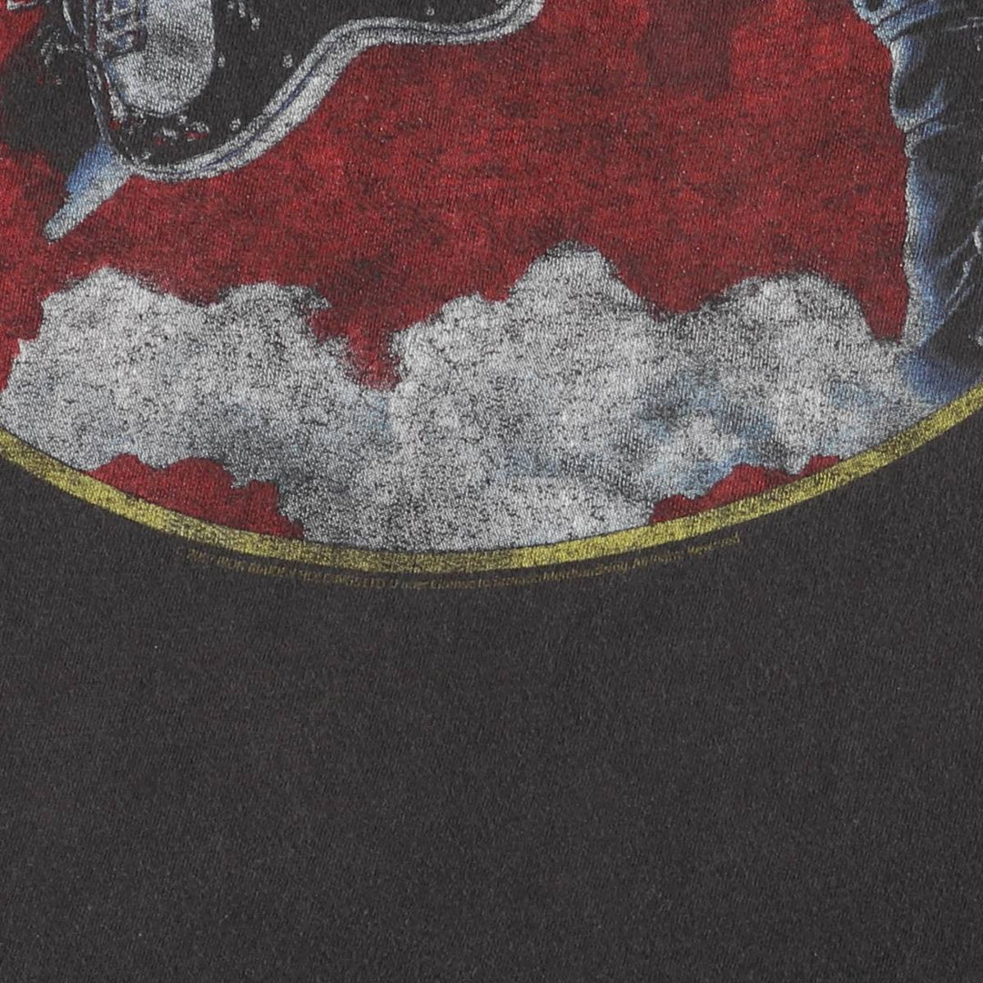 IRON MAIDEN Iron Maiden Band T-shirt Band T Men's L size unclear black type Vintage Second Hand