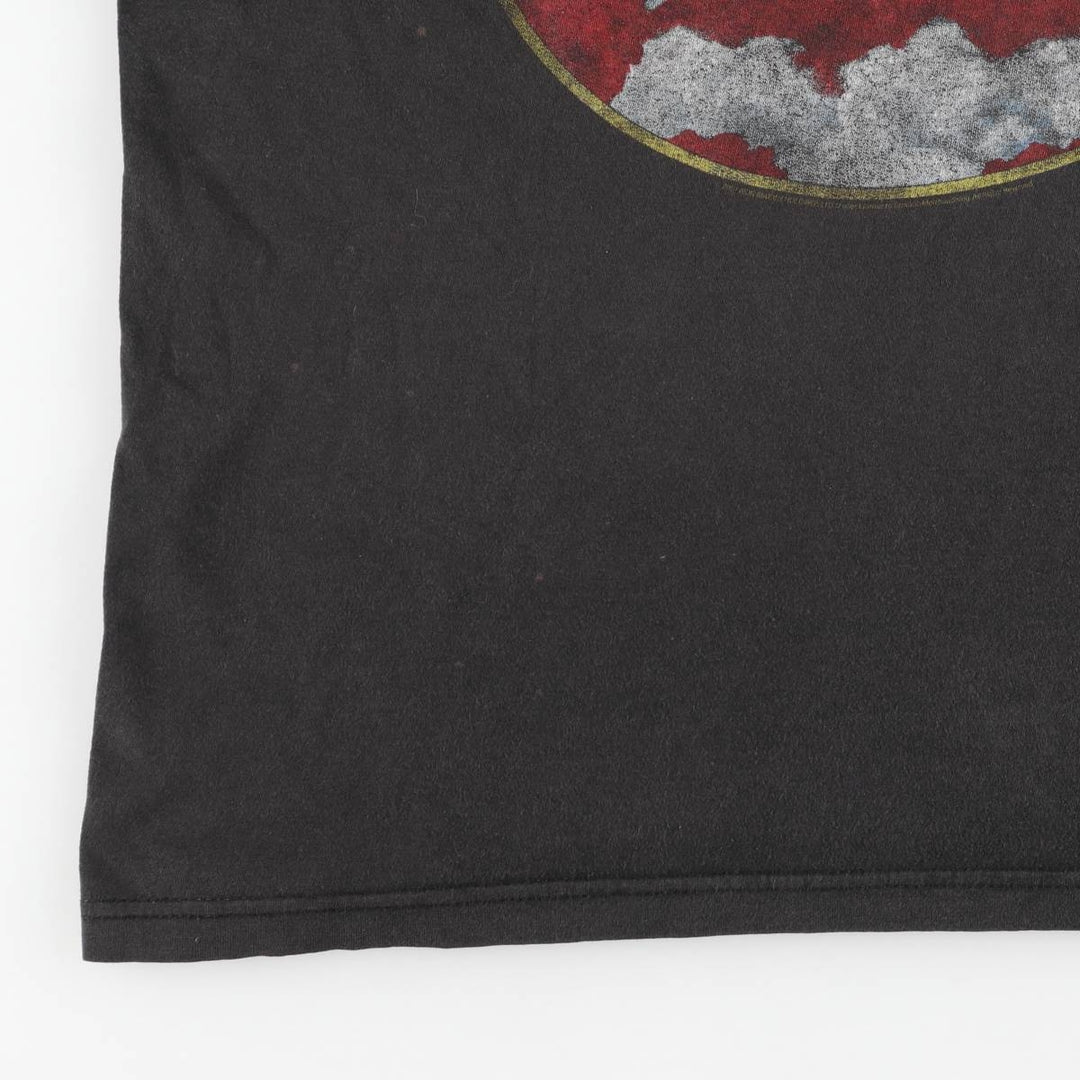 IRON MAIDEN Iron Maiden Band T-shirt Band T Men's L size unclear black type Vintage Second Hand