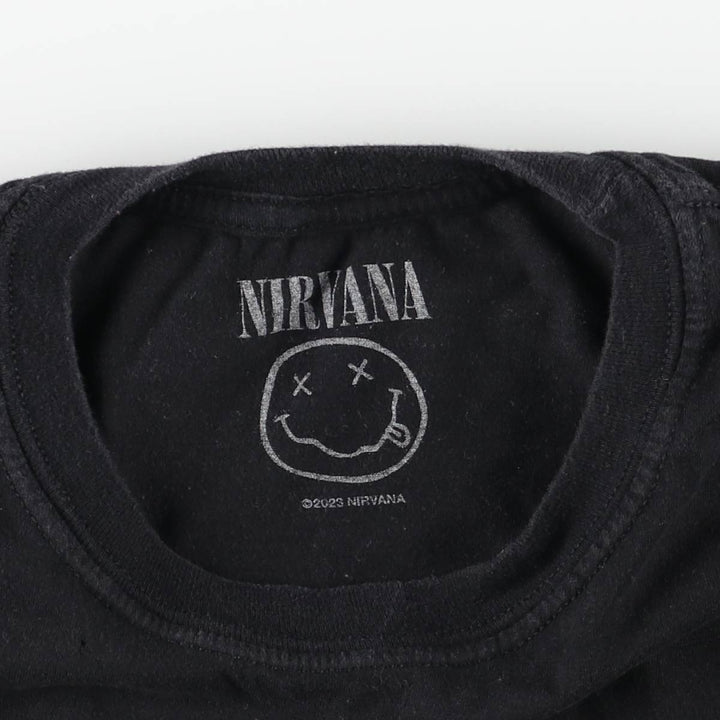 NIRVANA Nirvana Band T-shirt, Band T, Men's M size unclear black type Vintage Second Hand