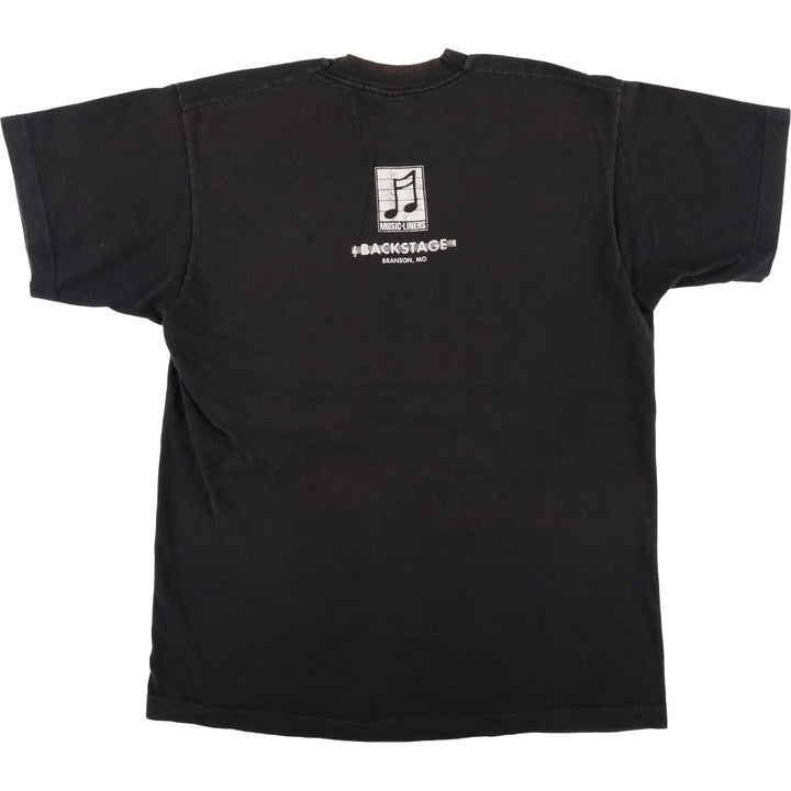 80'S Fruit of the Loom Triumvirate Music, Inc. Band T-shirt, Made in USA, Men's Size L (approx.) cotton black type Vintage Second Hand