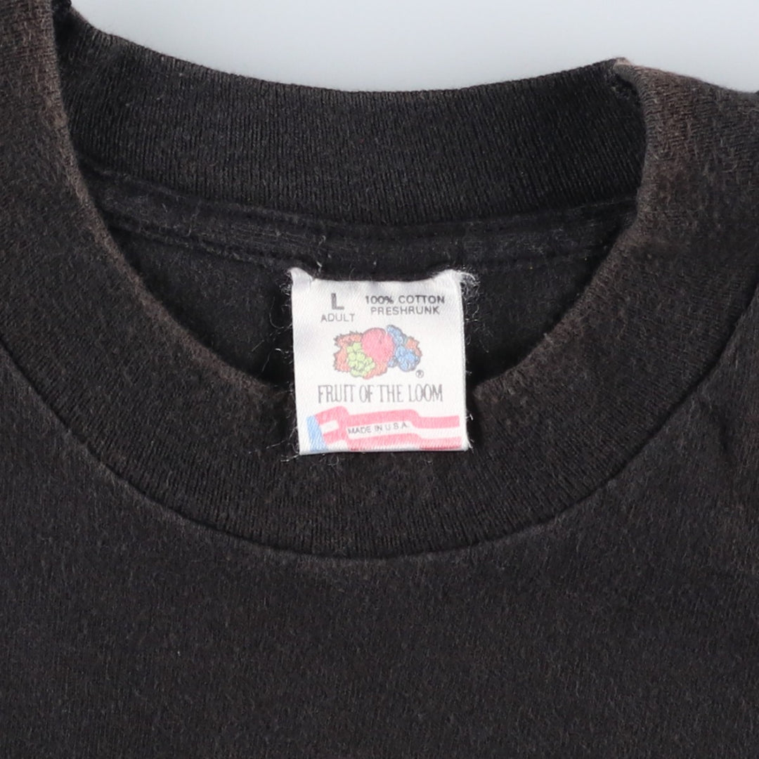 80'S Fruit of the Loom Triumvirate Music, Inc. Band T-shirt, Made in USA, Men's Size L (approx.) cotton black type Vintage Second Hand