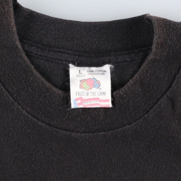 80'S Fruit of the Loom Triumvirate Music, Inc. Band T-shirt, Made in USA, Men's Size L (approx.) cotton black type Vintage Second Hand