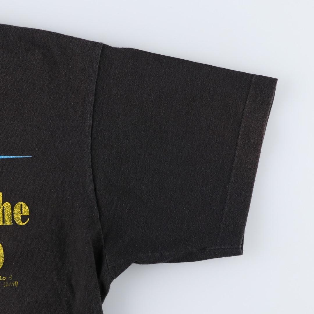 80'S Fruit of the Loom Triumvirate Music, Inc. Band T-shirt, Made in USA, Men's Size L (approx.) cotton black type Vintage Second Hand