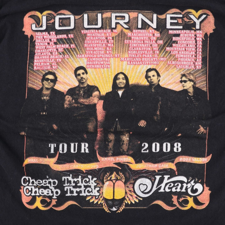 2000'S Delta Journey Band T-shirt, Men's Size L (approx.) cotton black type Vintage Second Hand