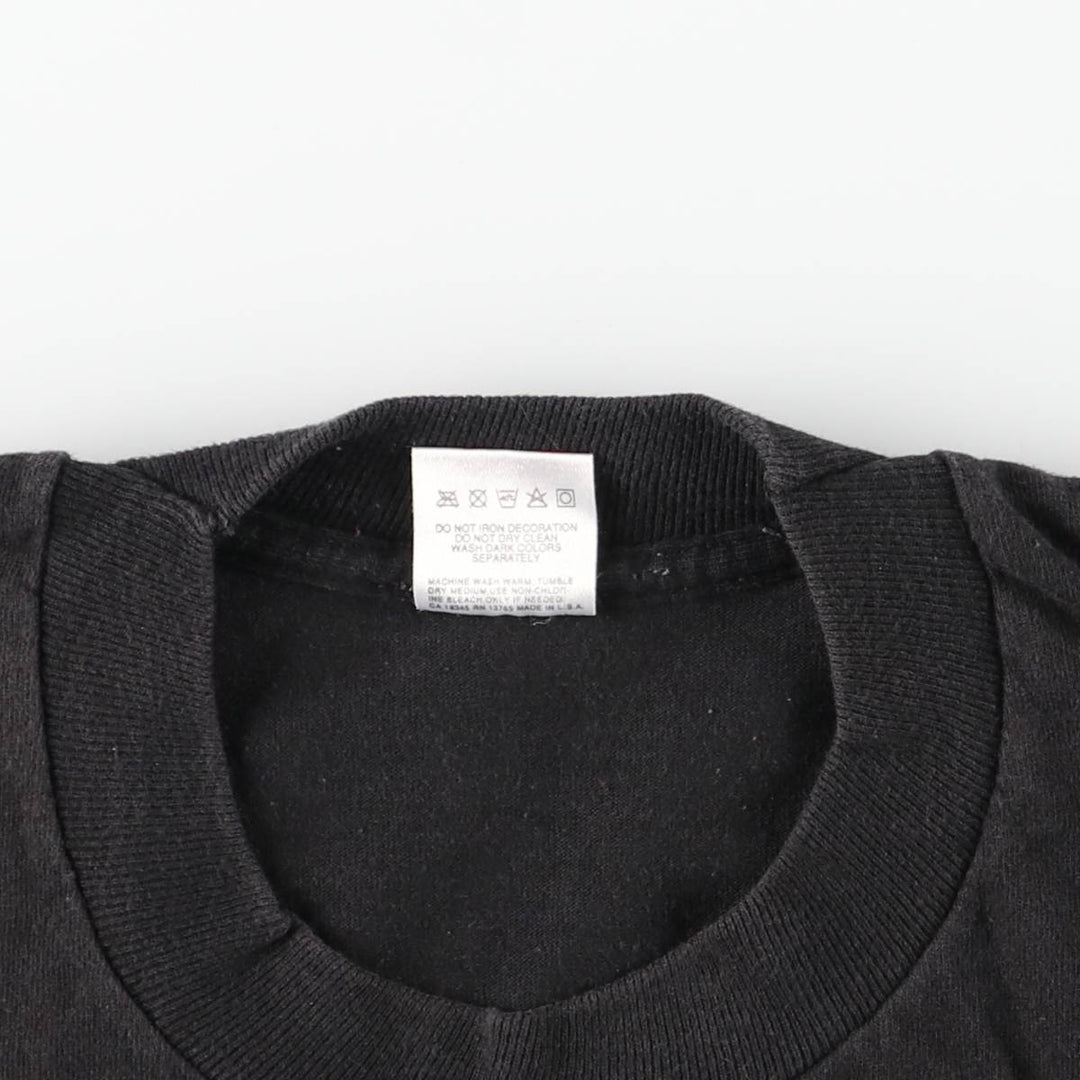 90'S Fruit of the Loom Obsidian Band T-Shirt, Made in USA, Men's Size XL (approx.) cotton black type Vintage Second Hand