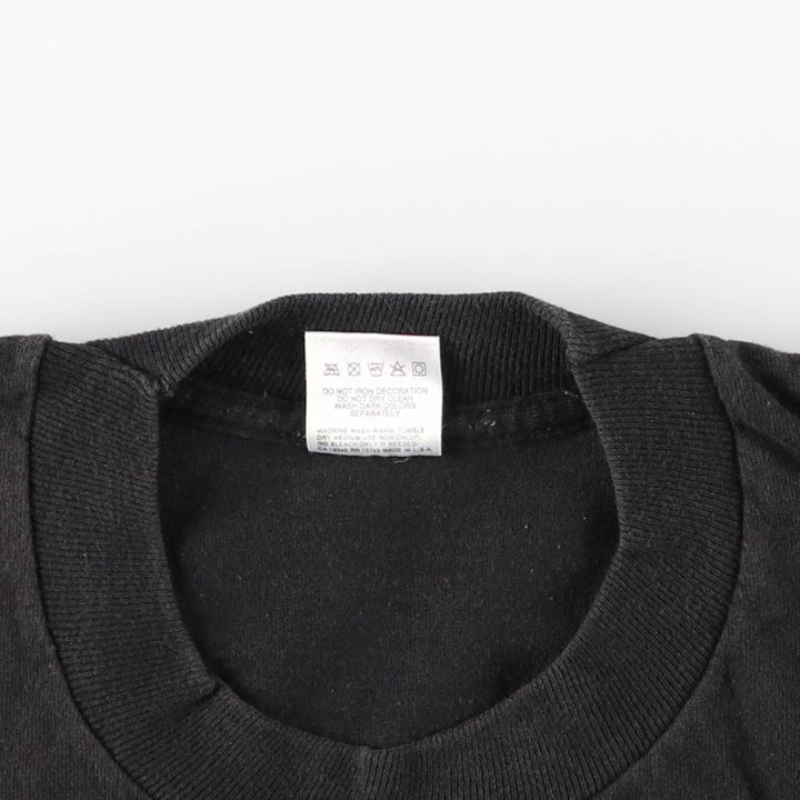 90'S Fruit of the Loom Obsidian Band T-Shirt, Made in USA, Men's Size XL (approx.) cotton black type Vintage Second Hand
