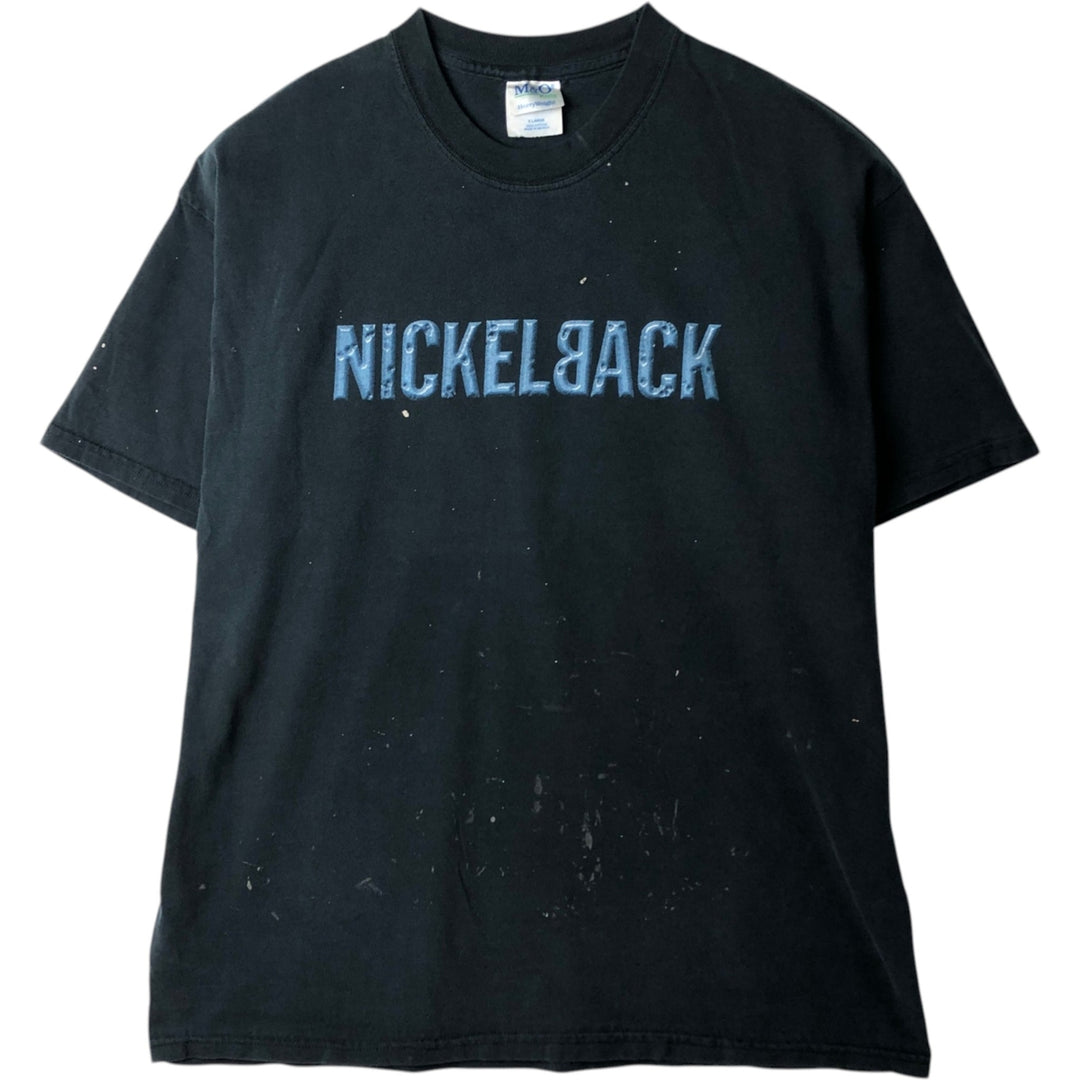 2000'S M and O NICKELBACK Band T-shirt, Men's XL equivalent. cotton black type Vintage Second Hand