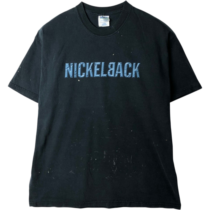 2000'S M and O NICKELBACK Band T-shirt, Men's XL equivalent. cotton black type Vintage Second Hand