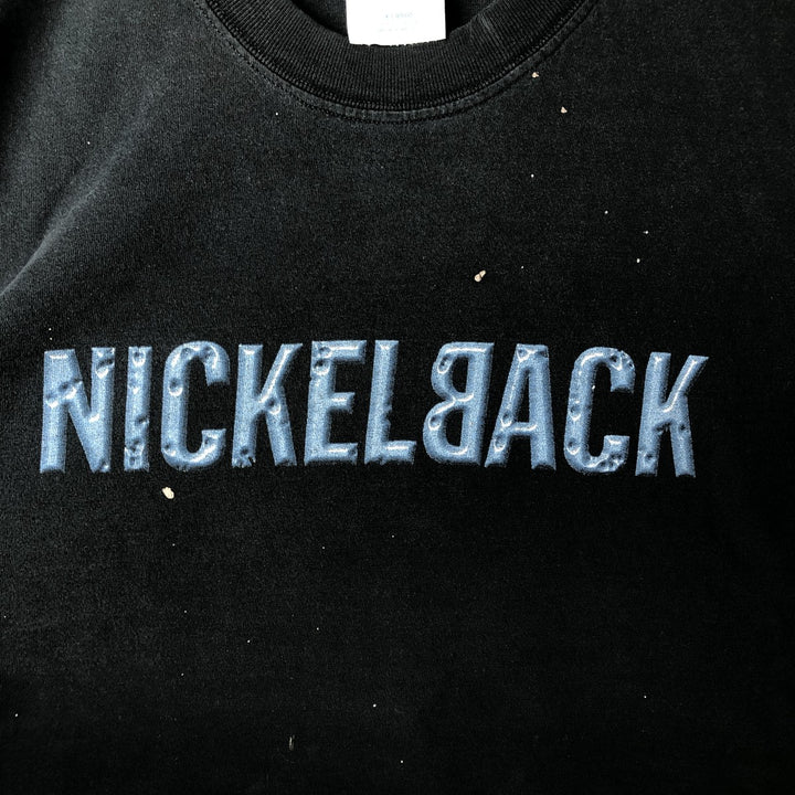 2000'S M and O NICKELBACK Band T-shirt, Men's XL equivalent. cotton black type Vintage Second Hand