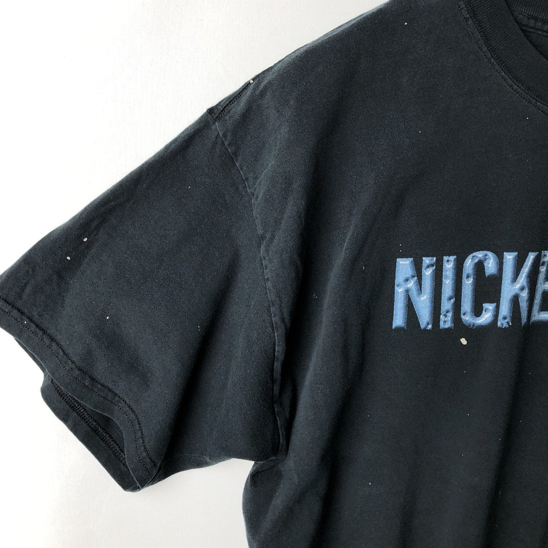 2000'S M and O NICKELBACK Band T-shirt, Men's XL equivalent. cotton black type Vintage Second Hand