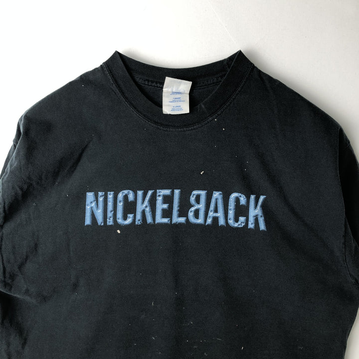 2000'S M and O NICKELBACK Band T-shirt, Men's XL equivalent. cotton black type Vintage Second Hand