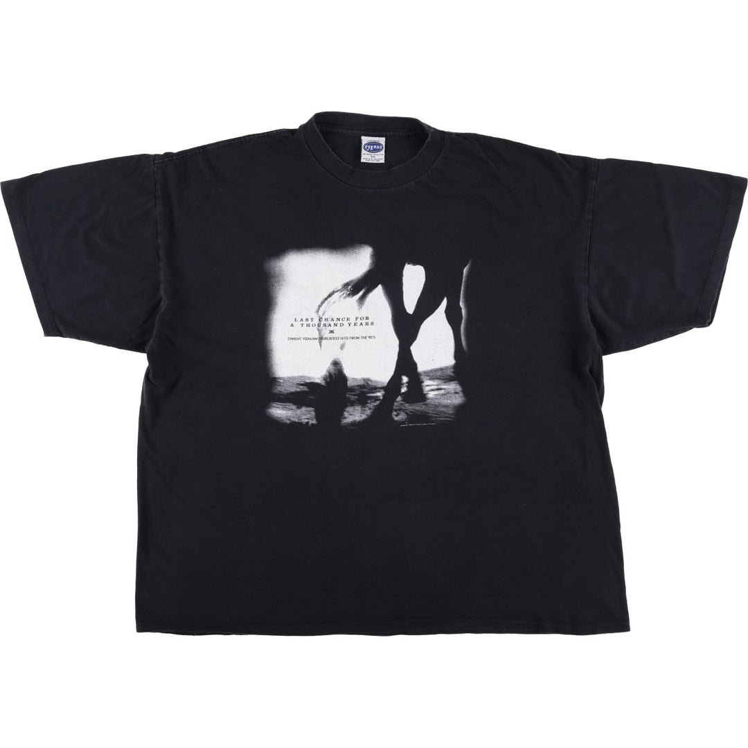 Cygnus DWIGHT YOAKAM Band T-shirt, Men's XXL equivalent. cotton black type Vintage Second Hand