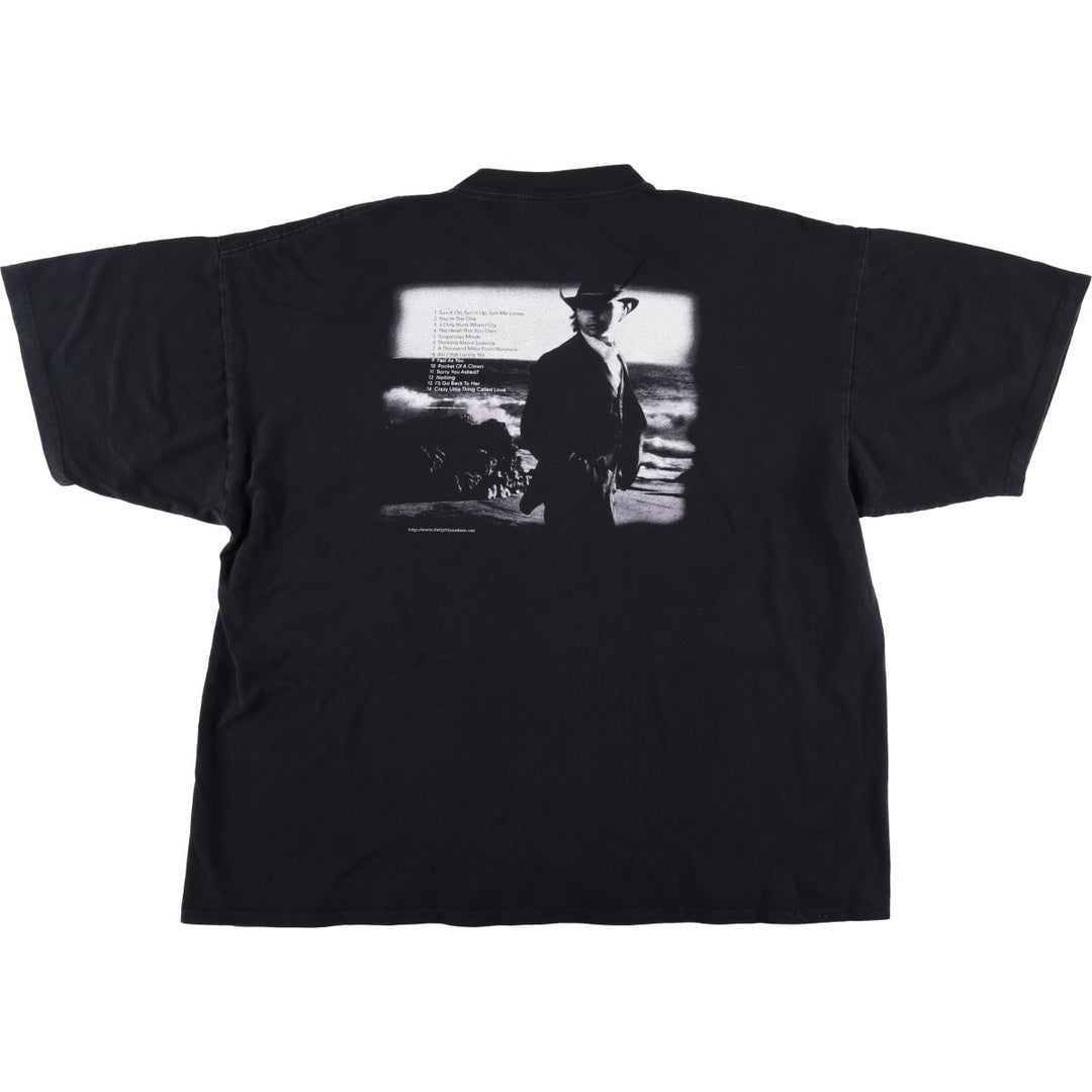 Cygnus DWIGHT YOAKAM Band T-shirt, Men's XXL equivalent. cotton black type Vintage Second Hand