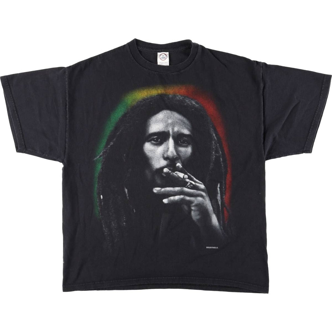 2000'S DELTA BOB MARLEY Band T-shirt, Men's XL equivalent. cotton black type Vintage Second Hand