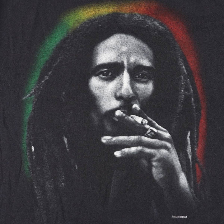 2000'S DELTA BOB MARLEY Band T-shirt, Men's XL equivalent. cotton black type Vintage Second Hand