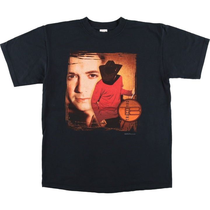 2000'S Anvil Tracy Byrd Band T-shirt, Made in USA, Men's Size L (approx.) cotton black type Vintage Second Hand