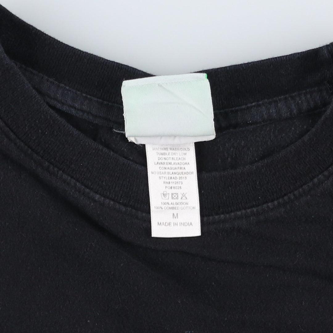 00's THE BEATLES Band T-shirt, Band T, Men's M size cotton black type Vintage Second Hand