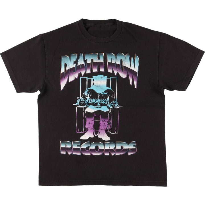 DEATH ROW RECODS Rap T-Shirt (Men's Size L) unclear black type Vintage Second Hand