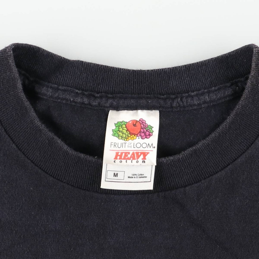 2000'S Fruit of the Loom VASCO ROSSI Fire Pattern Band T-Shirt (Men's Size M) cotton black type Vintage Second Hand