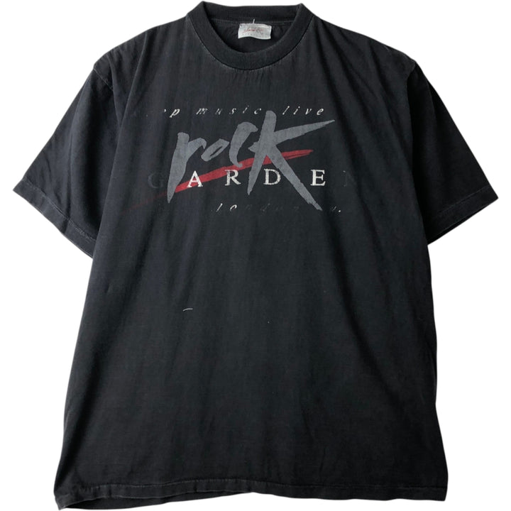 rock GARDEN advertising T-shirt, men's size S (equivalent) cotton black type Vintage Second Hand