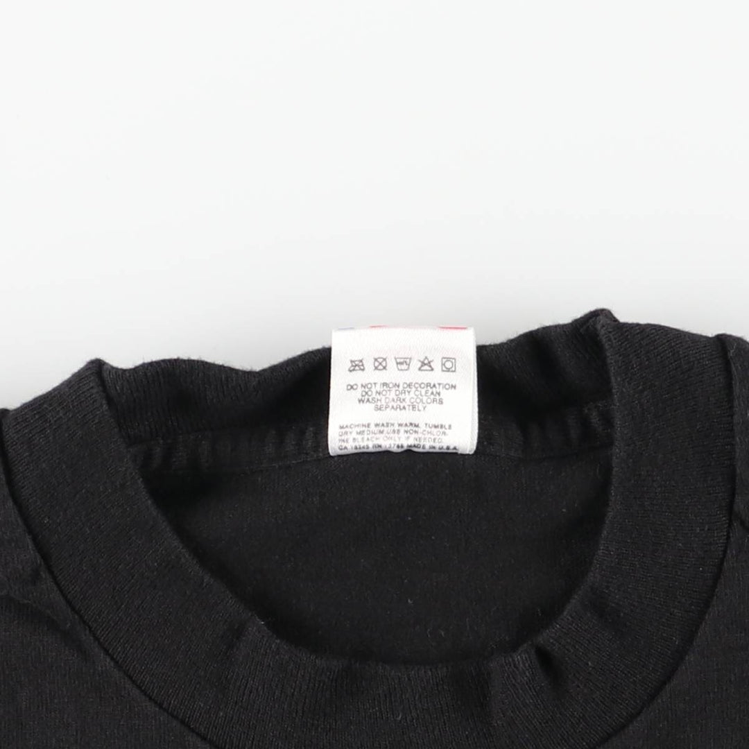 90'S Fruit of the Loom George Strait Band T-Shirt, Made in USA, Men's Size L (approx.), Vintage cotton black type Vintage Second Hand