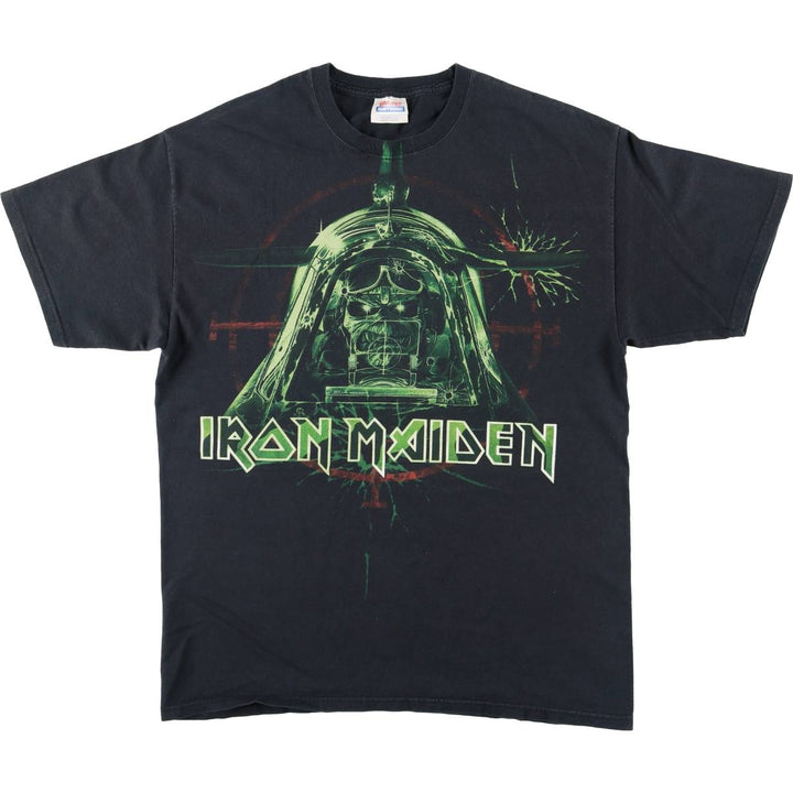 90s-00'S Hanes IRON MAIDEN band t-shirt, men's size L (approx.) cotton black type Vintage Second Hand