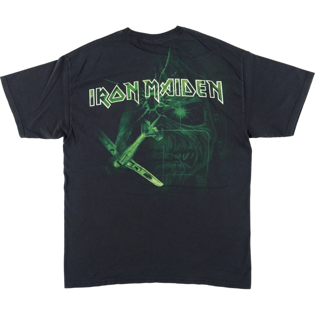 90s-00'S Hanes IRON MAIDEN band t-shirt, men's size L (approx.) cotton black type Vintage Second Hand