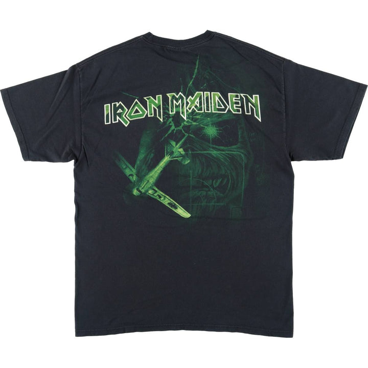 90s-00'S Hanes IRON MAIDEN band t-shirt, men's size L (approx.) cotton black type Vintage Second Hand