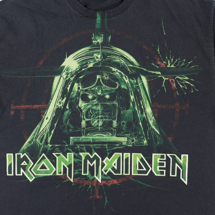90s-00'S Hanes IRON MAIDEN band t-shirt, men's size L (approx.) cotton black type Vintage Second Hand