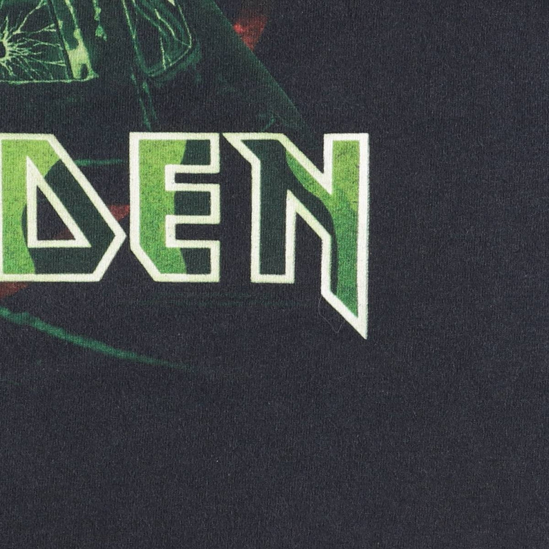 90s-00'S Hanes IRON MAIDEN band t-shirt, men's size L (approx.) cotton black type Vintage Second Hand