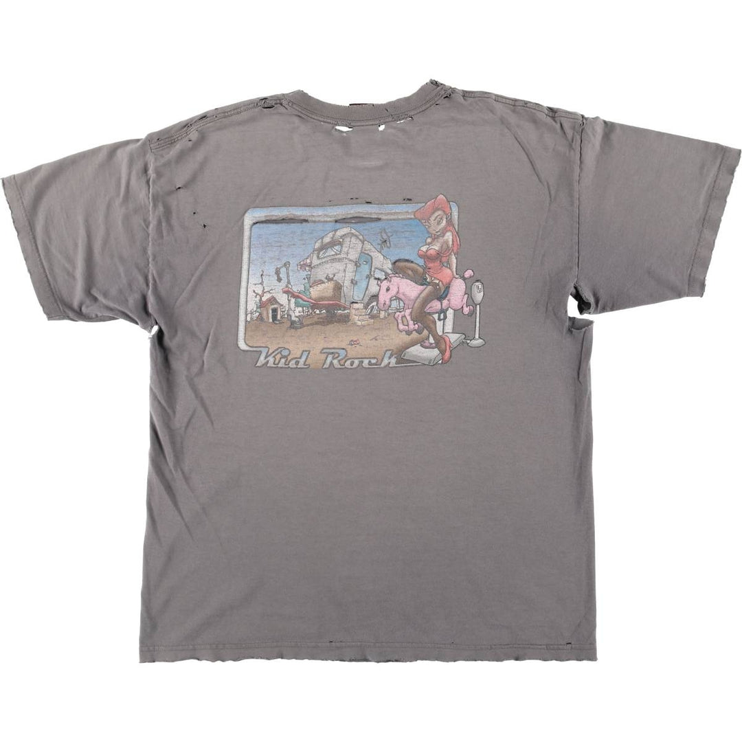 KID ROCK Band T-shirt (Men's size L) unclear gray type Vintage Second Hand