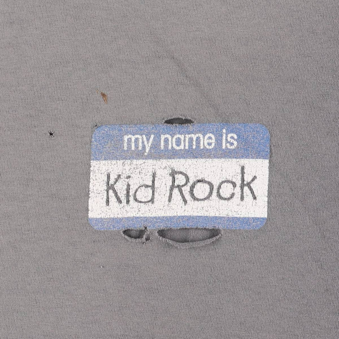 KID ROCK Band T-shirt (Men's size L) unclear gray type Vintage Second Hand