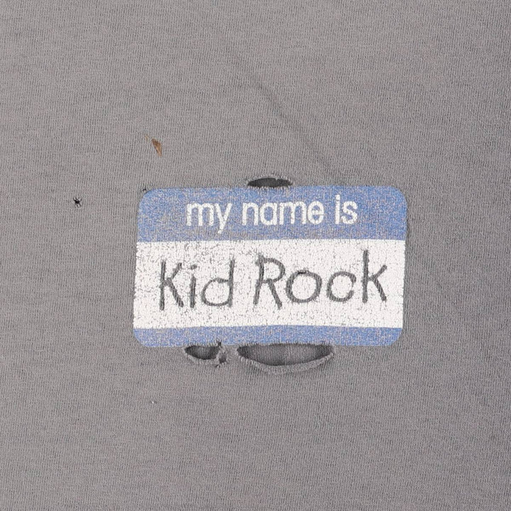 KID ROCK Band T-shirt (Men's size L) unclear gray type Vintage Second Hand