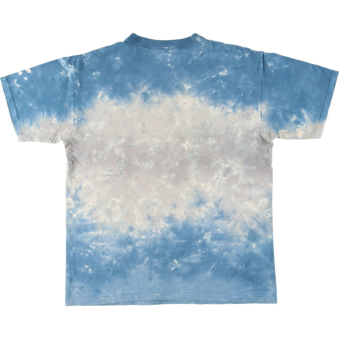 2000'S Liquid Blue The Doors Tie-Dye Pattern Band T-Shirt (Men's Size L) cotton Blue type light blue Vintage Second Hand