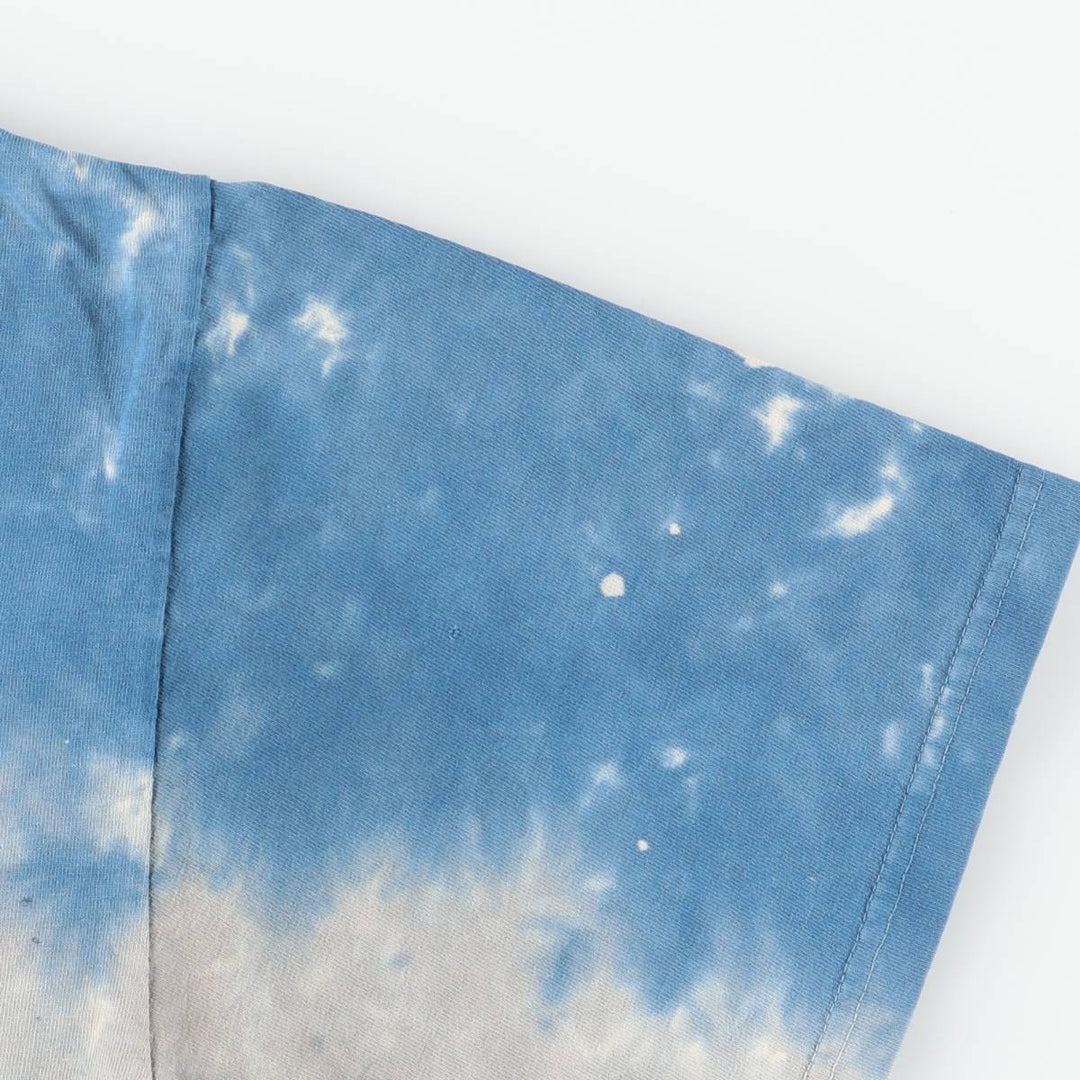 2000'S Liquid Blue The Doors Tie-Dye Pattern Band T-Shirt (Men's Size L) cotton Blue type light blue Vintage Second Hand