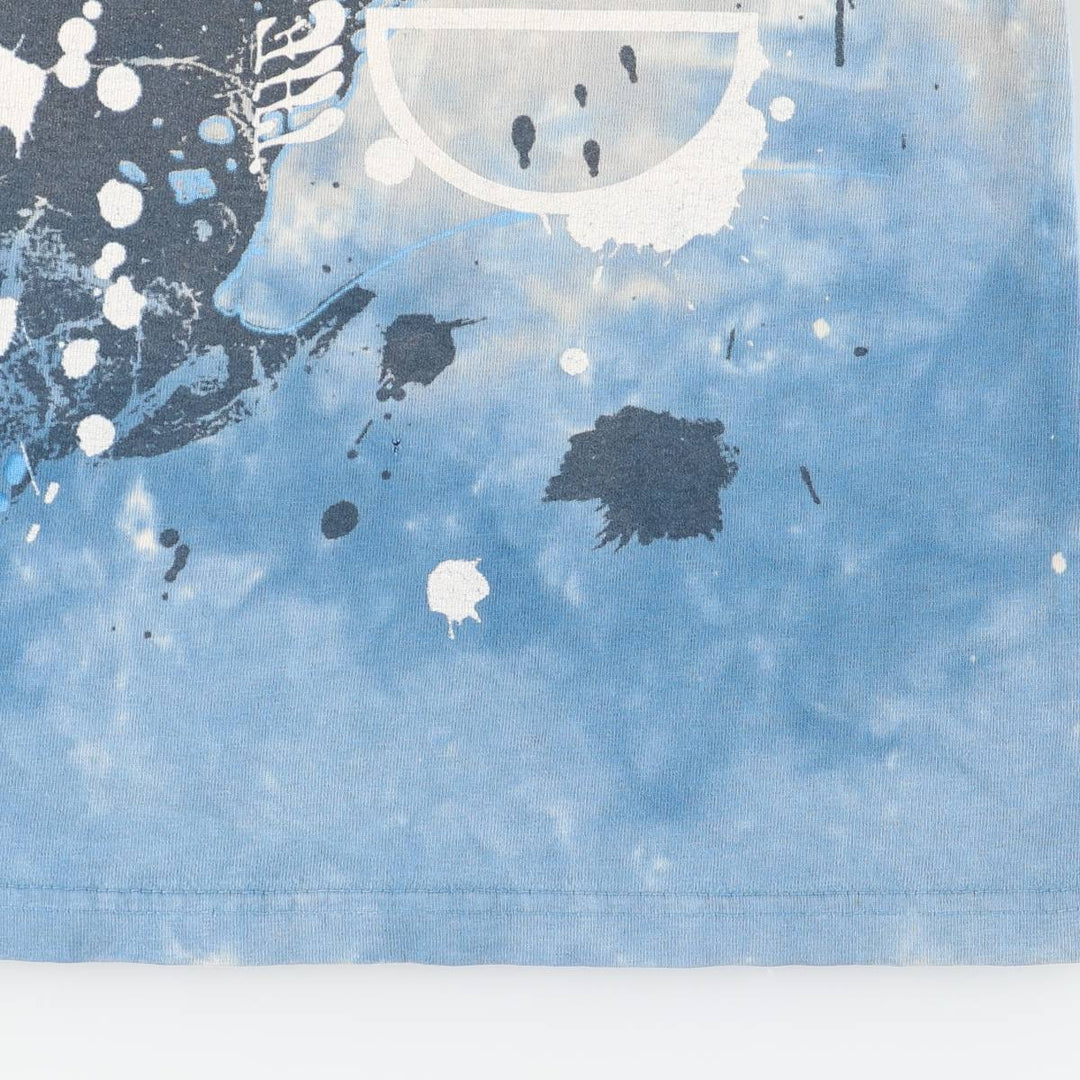 2000'S Liquid Blue The Doors Tie-Dye Pattern Band T-Shirt (Men's Size L) cotton Blue type light blue Vintage Second Hand