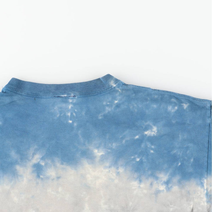 2000'S Liquid Blue The Doors Tie-Dye Pattern Band T-Shirt (Men's Size L) cotton Blue type light blue Vintage Second Hand