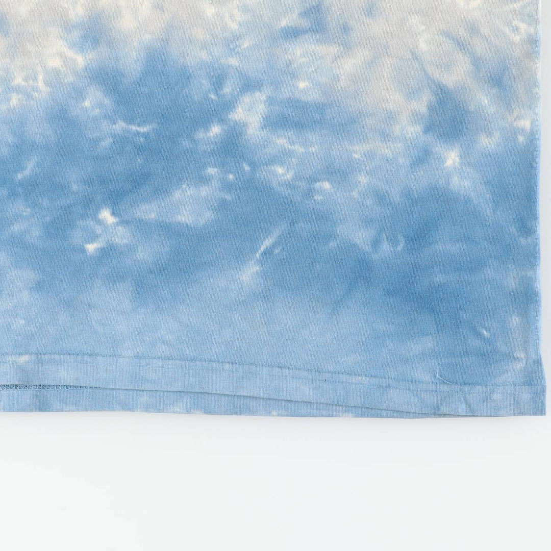 2000'S Liquid Blue The Doors Tie-Dye Pattern Band T-Shirt (Men's Size L) cotton Blue type light blue Vintage Second Hand