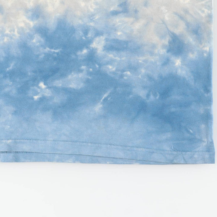 2000'S Liquid Blue The Doors Tie-Dye Pattern Band T-Shirt (Men's Size L) cotton Blue type light blue Vintage Second Hand