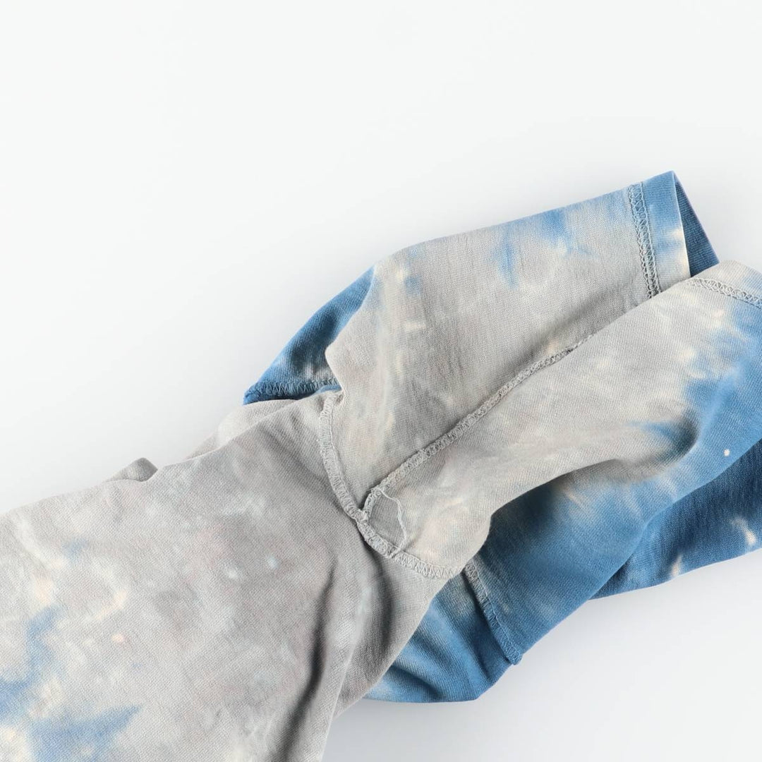 2000'S Liquid Blue The Doors Tie-Dye Pattern Band T-Shirt (Men's Size L) cotton Blue type light blue Vintage Second Hand