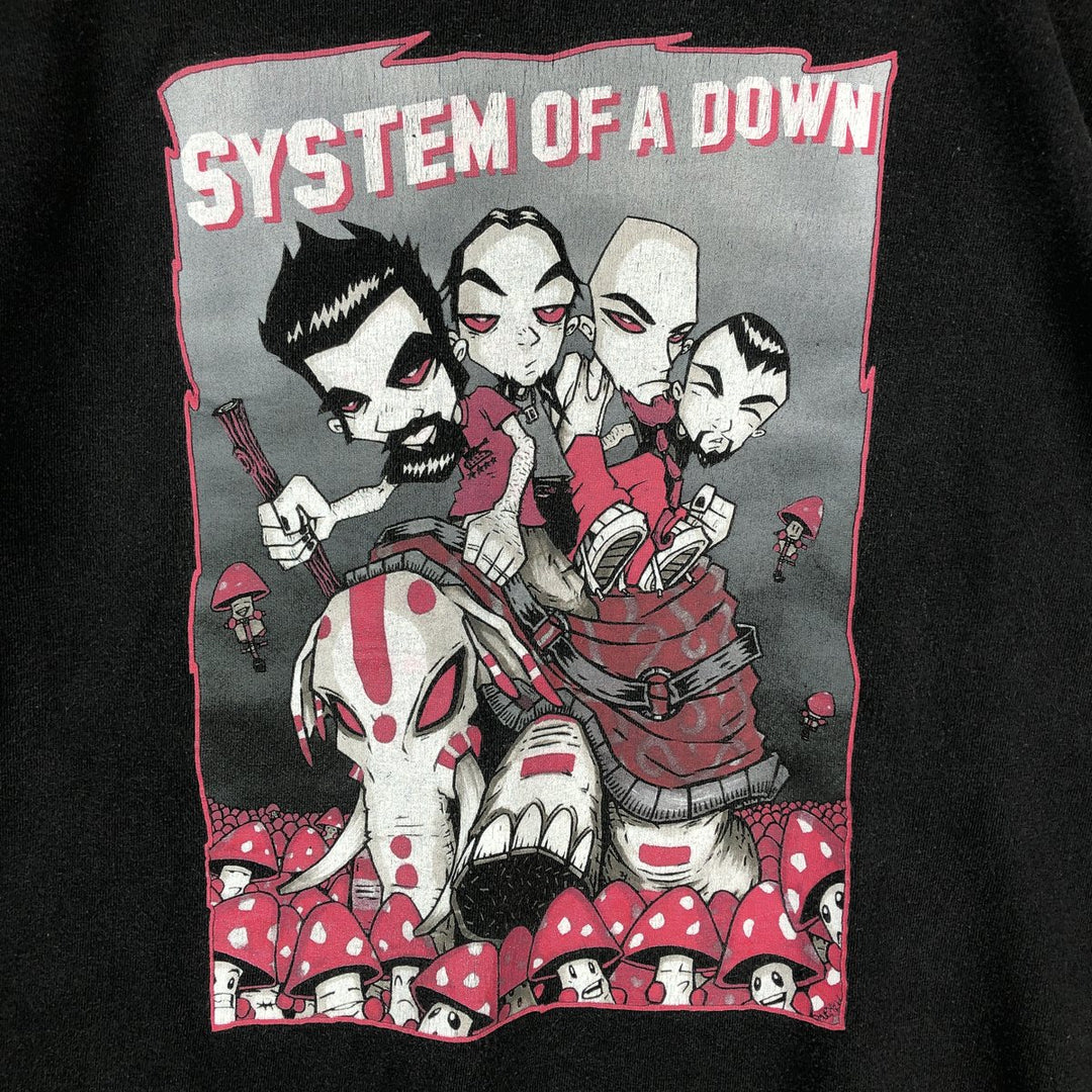 ALL SPORT System of a Down Band T-shirt (Men's size L) cotton black type Vintage Second Hand