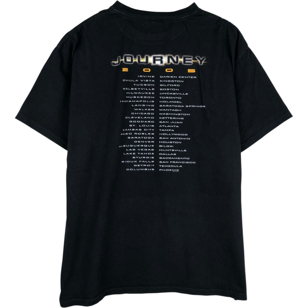 Anvil JOURNEY Band T-Shirt (Men's XL equivalent) cotton black type Vintage Second Hand