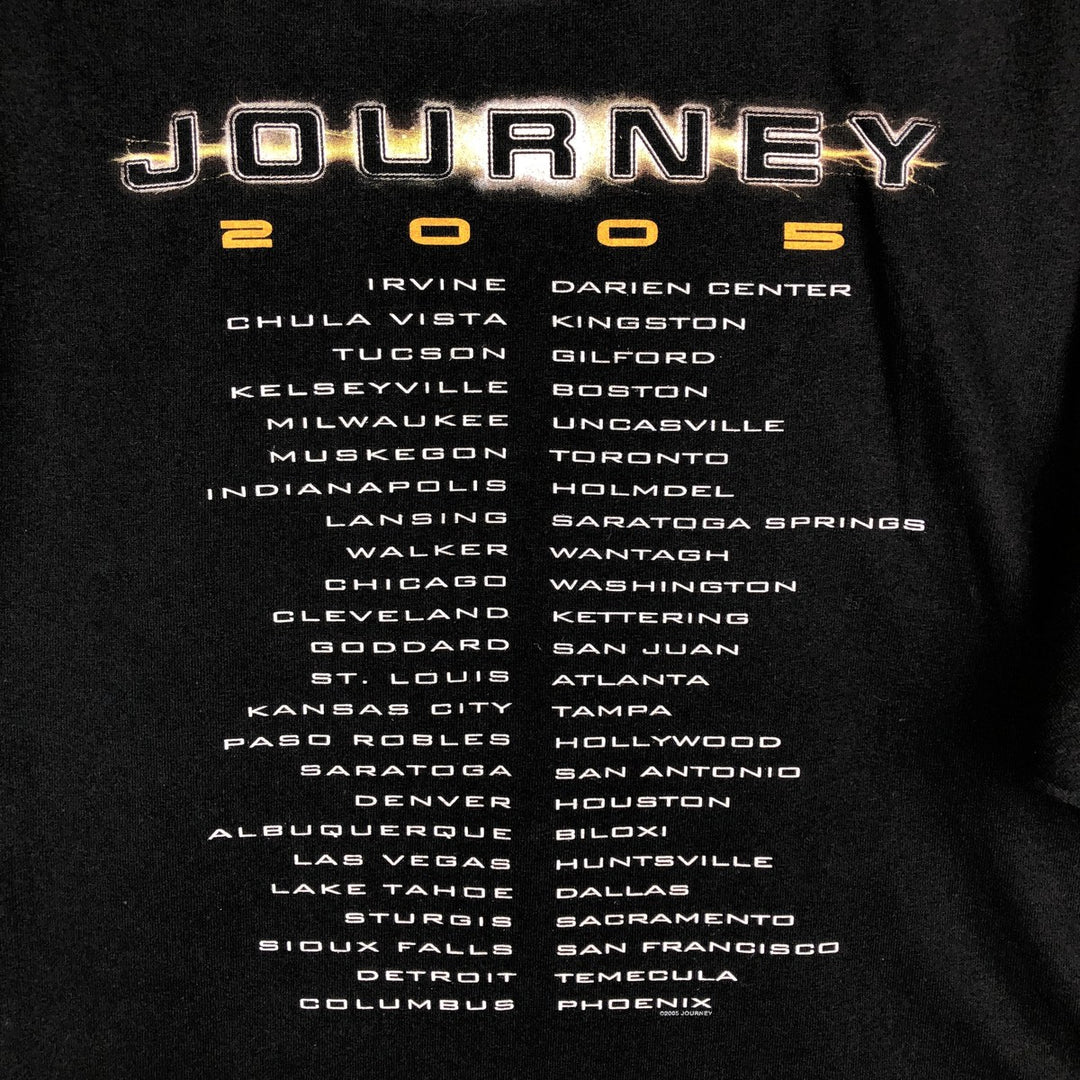 Anvil JOURNEY Band T-Shirt (Men's XL equivalent) cotton black type Vintage Second Hand