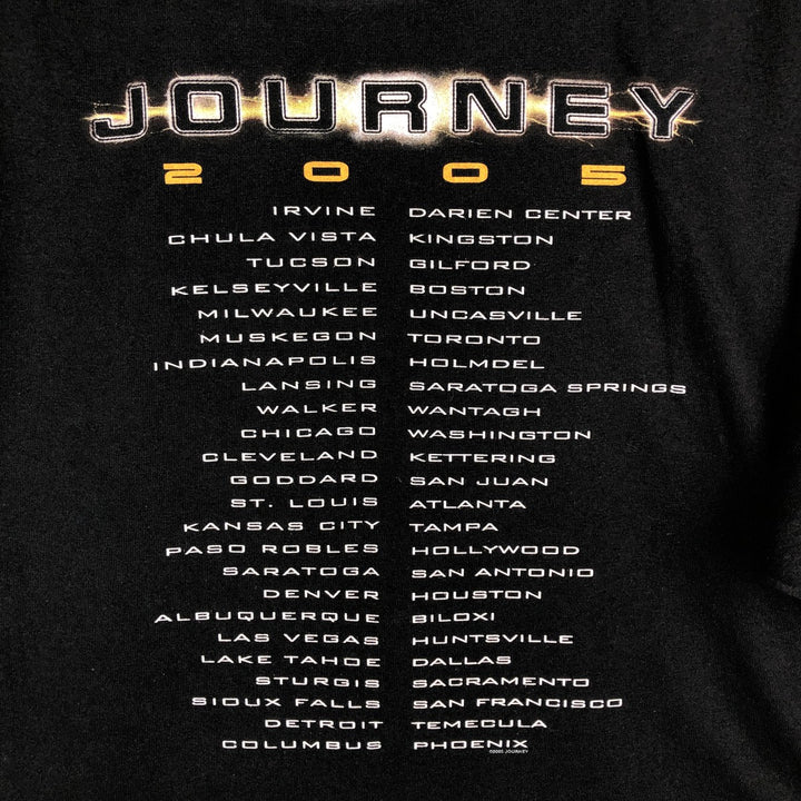 Anvil JOURNEY Band T-Shirt (Men's XL equivalent) cotton black type Vintage Second Hand
