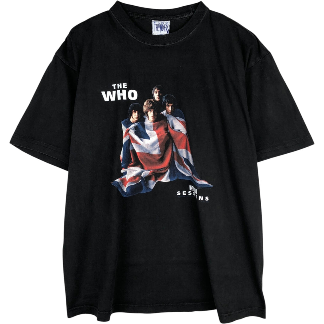 90'S BLUE THUNDER THE WHO Band T-shirt, Men's XL equivalent, Vintage cotton black type Vintage Second Hand