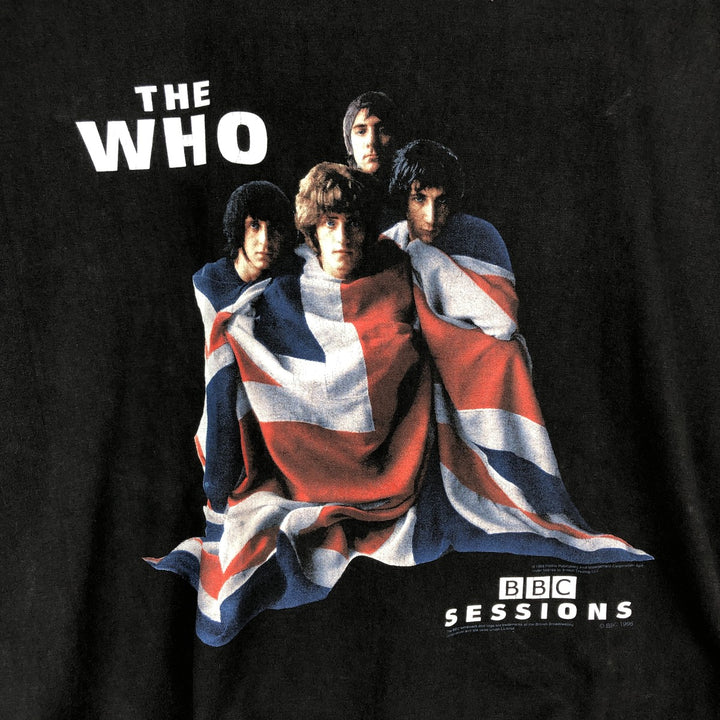 90'S BLUE THUNDER THE WHO Band T-shirt, Men's XL equivalent, Vintage cotton black type Vintage Second Hand