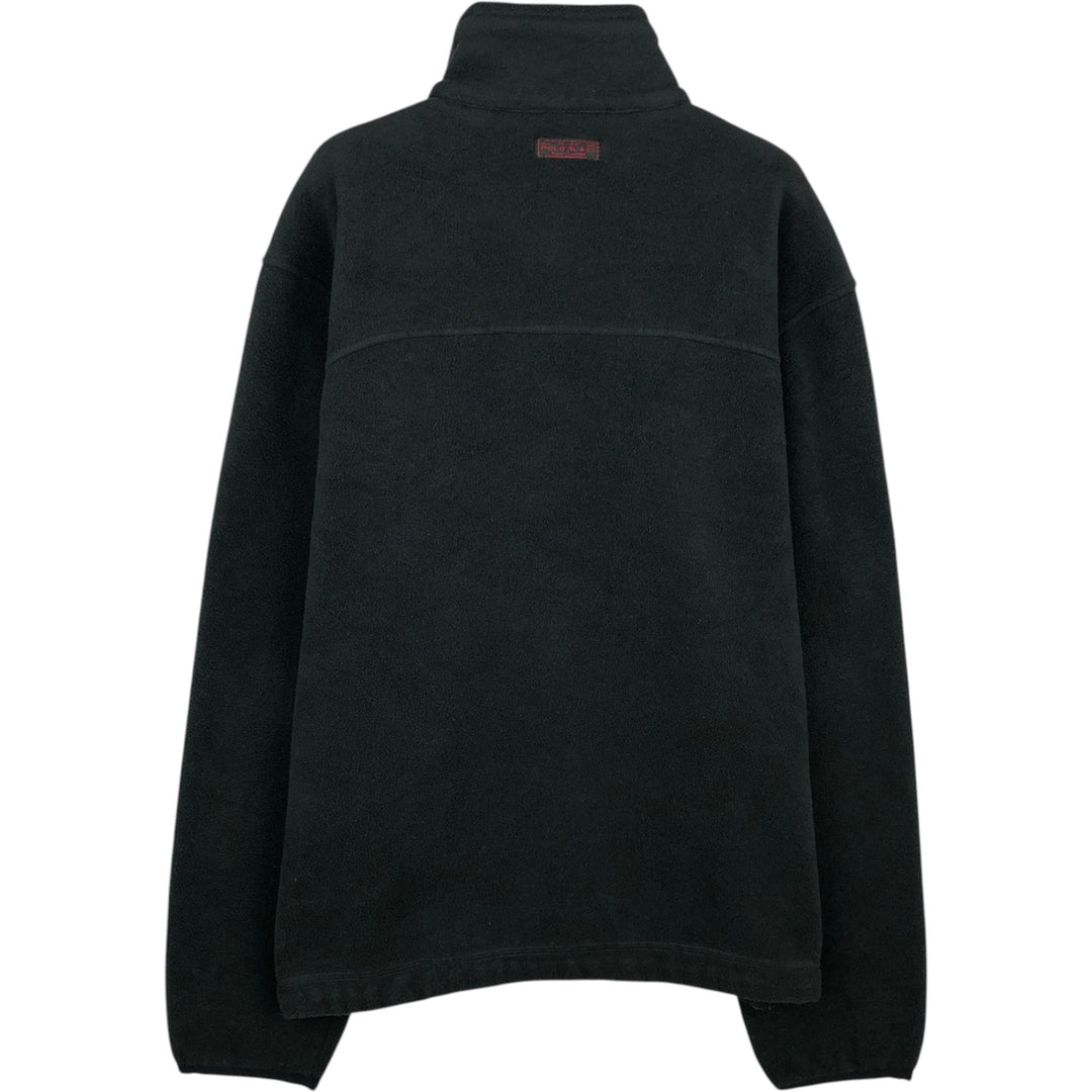 Ralph Lauren POLO by Ralph Lauren fleece jacket, men's size L polyester black type Vintage Second Hand