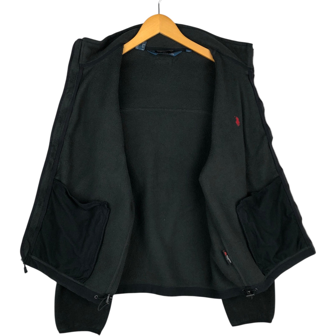 Ralph Lauren POLO by Ralph Lauren fleece jacket, men's size L polyester black type Vintage Second Hand